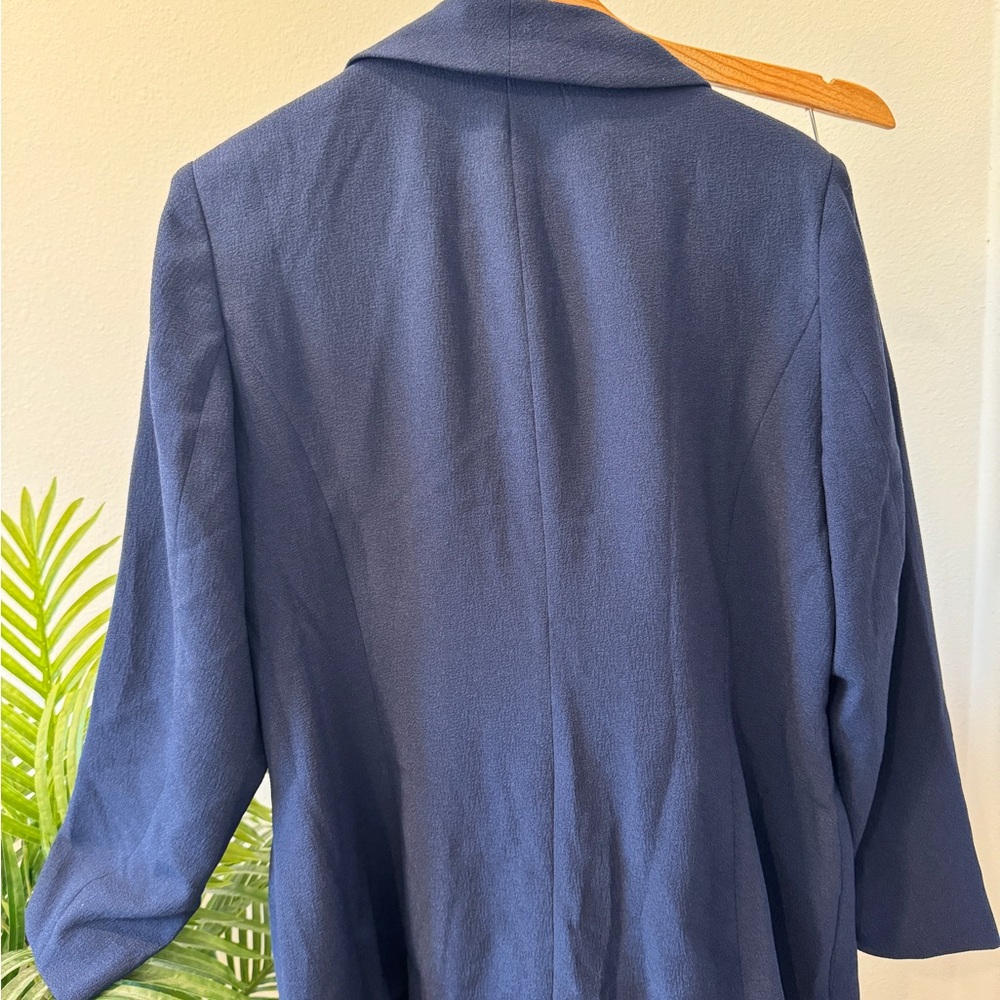 Jessica London Size 16w Plus Blazer Professional Jacket Navy Single Button Women - Picture 4 of 4